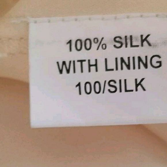 Hannah Jo Desiger 100% Silk Dress Ivory Large - Picture 7 of 7